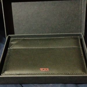 TUMI black leather jotter New in box!
